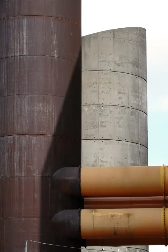 Industrial Cylindrical Structures, minimal, technical, muted