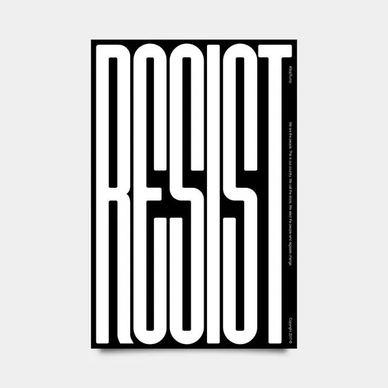 Abstract Typography Composition, brutalist, minimal, monochrome