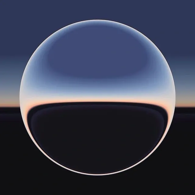 Spherical Gradient Graphic, minimal, geometric, dark