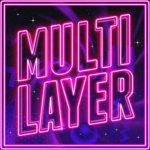 Multi Layer Neon Typography, neo-brutalist, y2k, vibrant