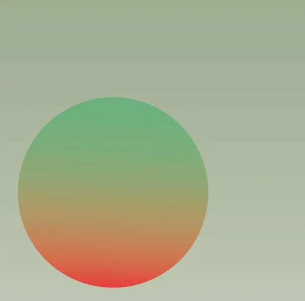 Gradient circle on sage background, minimal, gradient-heavy, gradient
