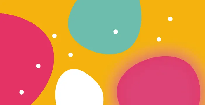 Kalafior Derambo abstract blob poster, playful, flat, vibrant