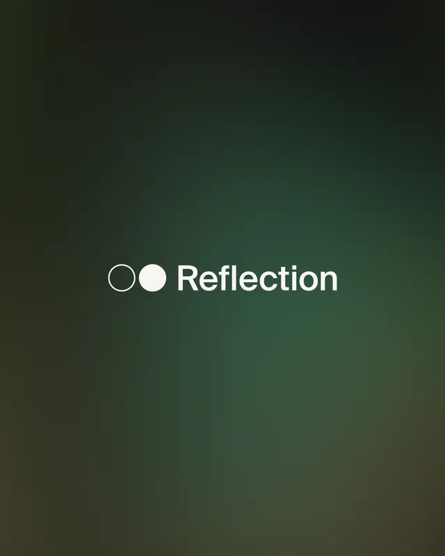 Reflection Logo, minimal, corporate-clean, dark