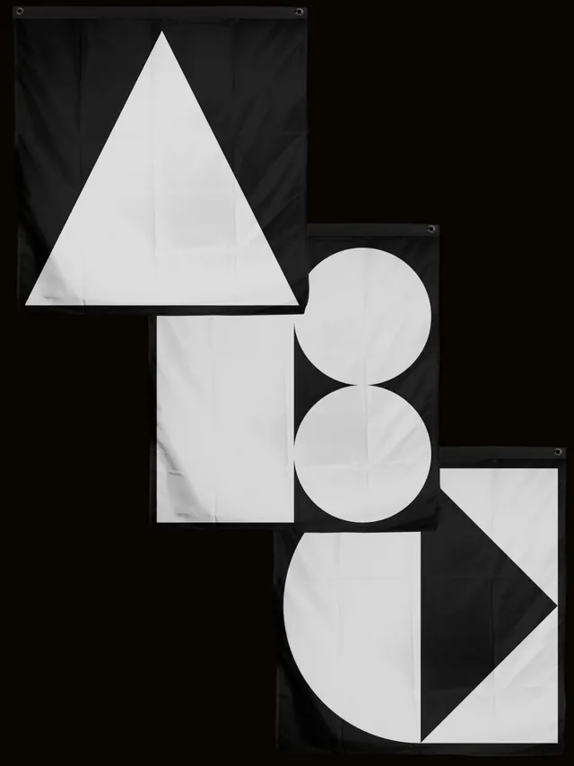 Geometric Abstract Composition, minimal, swiss, monochrome