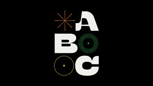 ABC geometric type grid, swiss, minimal, dark