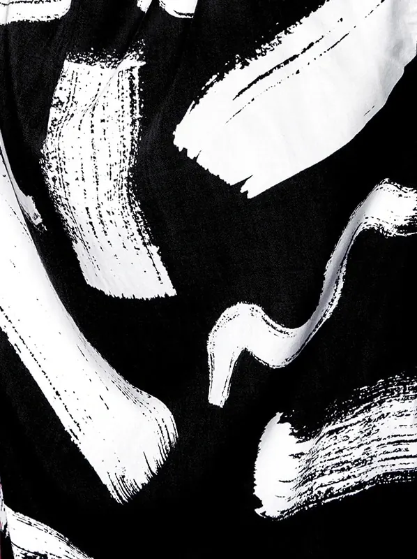 Bold White Brush Strokes on Black, abstract, monochrome, dark