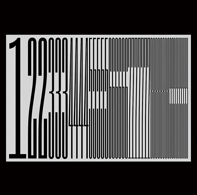 Vertical Line Typography Study, brutalist, monochrome, high-contrast