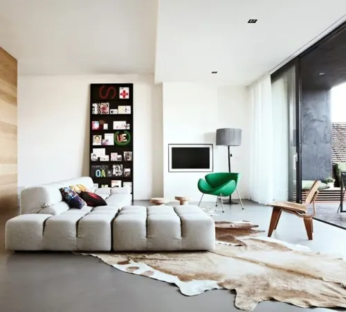 Modern Minimalist Living Room Interior, minimal, light-mode, light