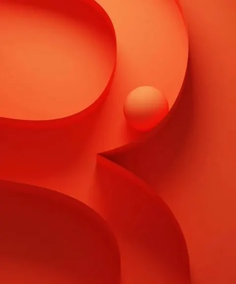 Abstract Red 3D Shapes, 3d-render, minimal, vibrant