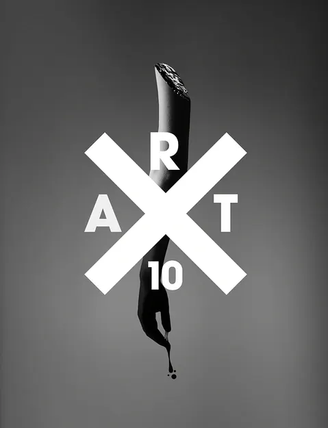 Abstract Graphic Composition, minimal, brutalist, monochrome
