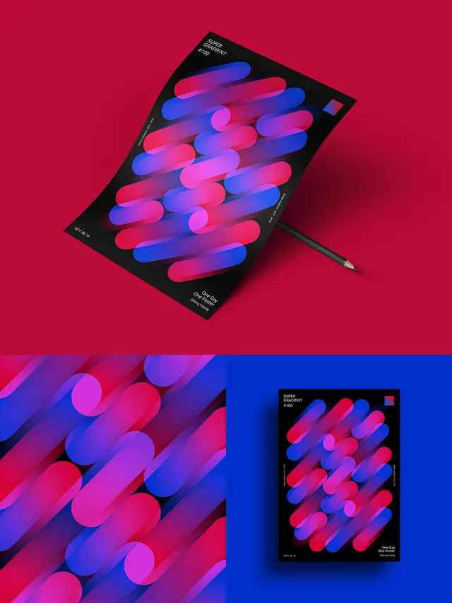 Abstract Gradient 3D Render, gradient-heavy, 3d-render, vibrant