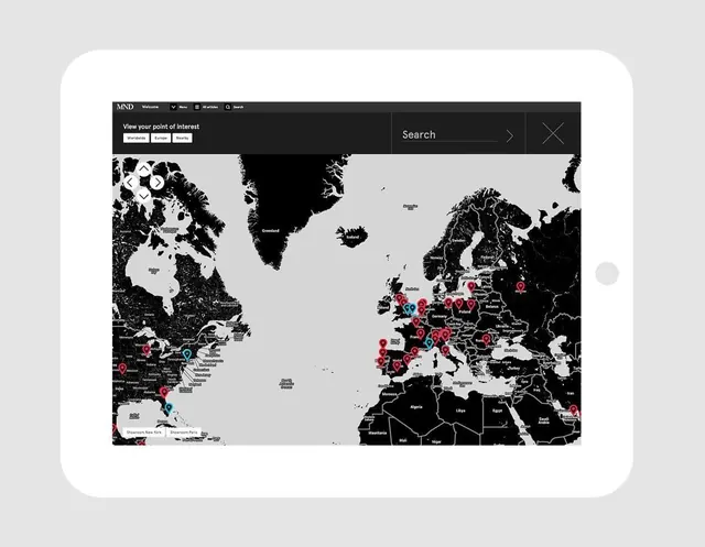 Global Data Map Interface, dark-mode, technical, dark