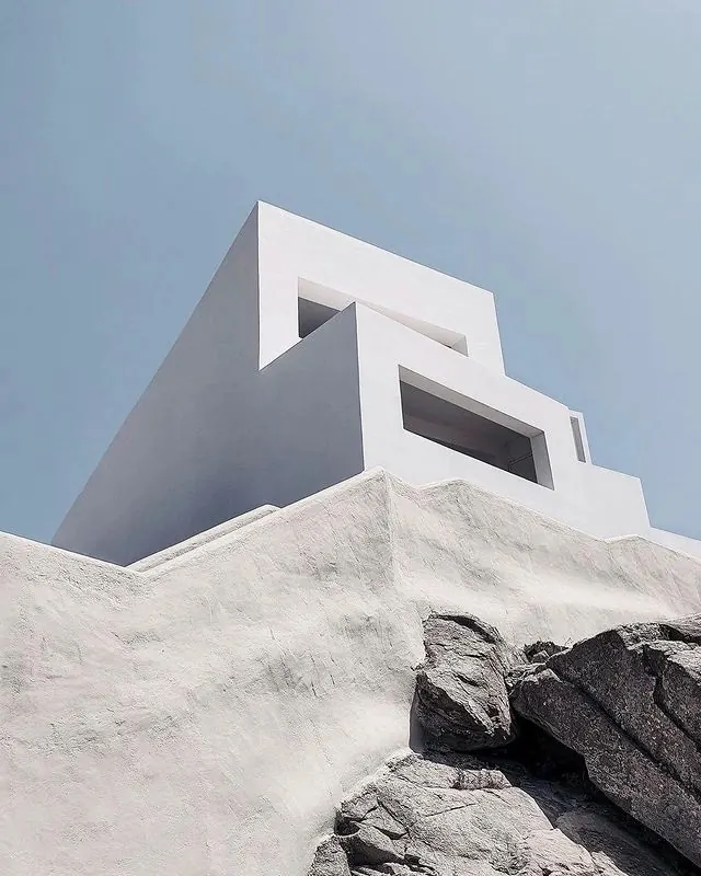 Minimalist White Architecture, minimal, geometric, light