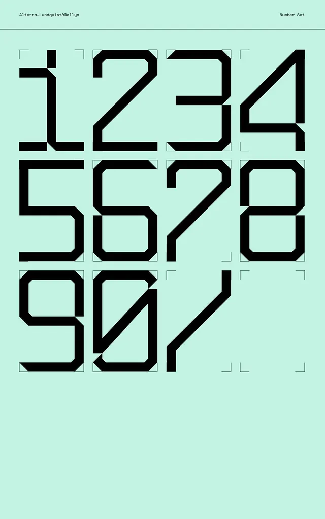 Numeric Type Specimen