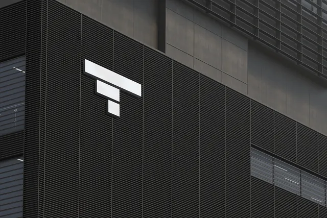 Corporate Building Logo Application, minimal, corporate-clean, high-contrast