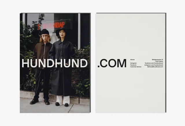 HUNDHUND Branding Mockup, minimal, corporate-clean, monochrome