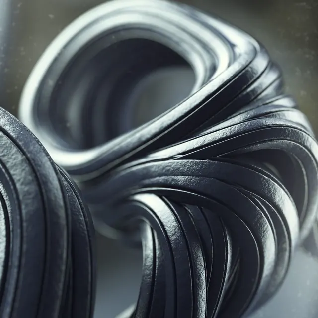 Abstract 3D Ribbon Structure, abstract, 3d-render, dark