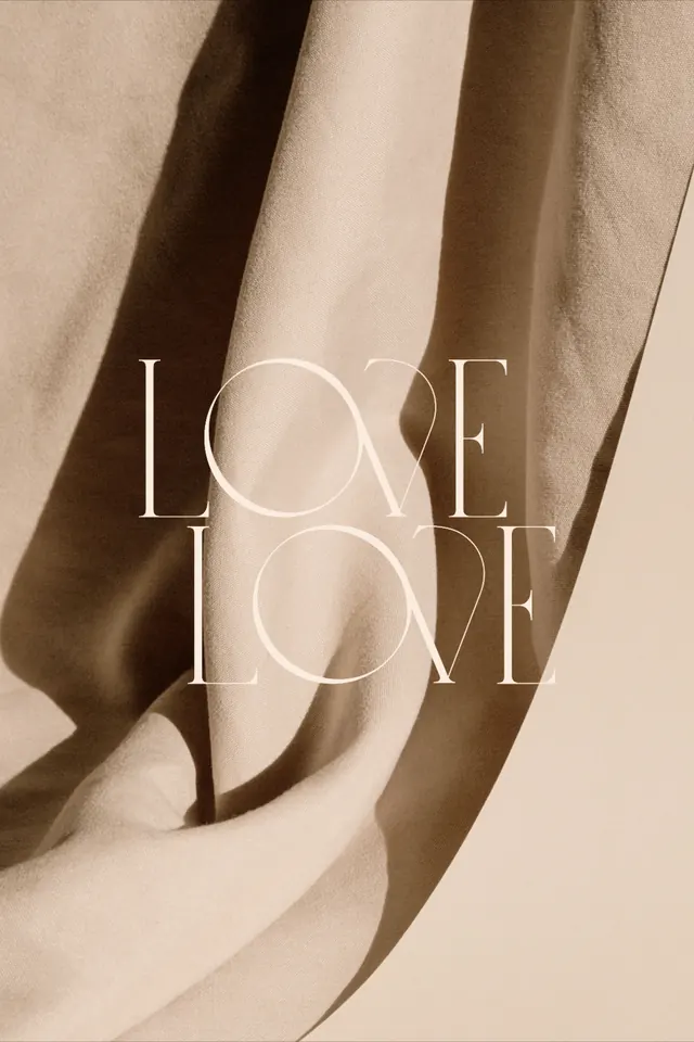 Love Love Typography Overlay, minimal, luxury, monochrome