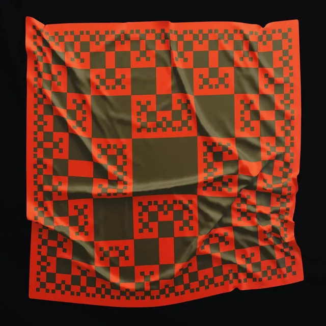 Red and Black Checkerboard Fabric, brutalist, maximalist, high-contrast