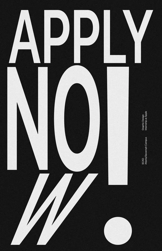 Apply Now Typography Poster, brutalist, neo-brutalist, high-contrast