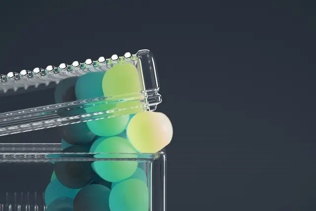 Glass and Sphere Composition, minimal, glassmorphism, vibrant
