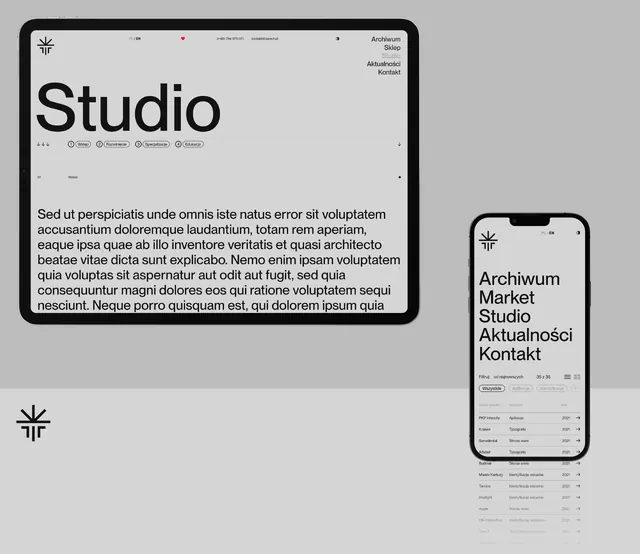 Studio Identity System, minimal, swiss, monochrome