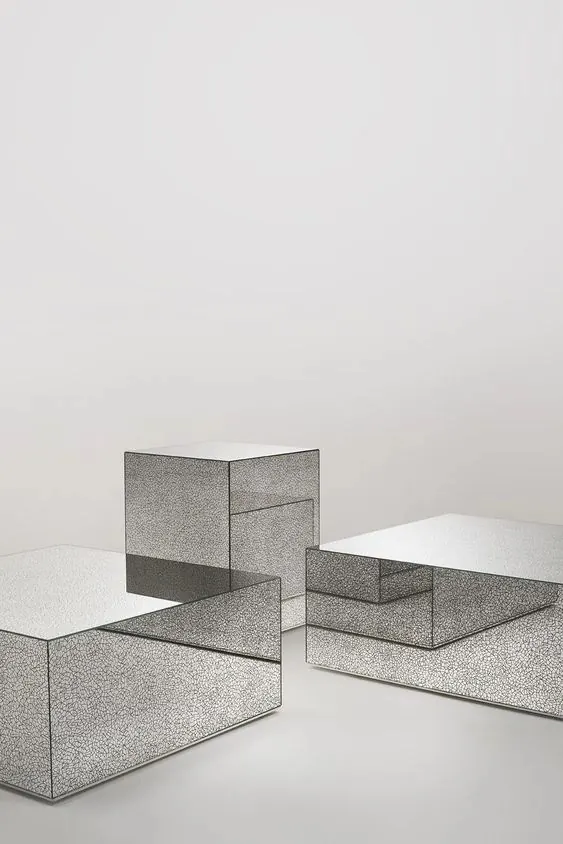 Abstract Geometric 3D Composition, minimal, geometric, monochrome