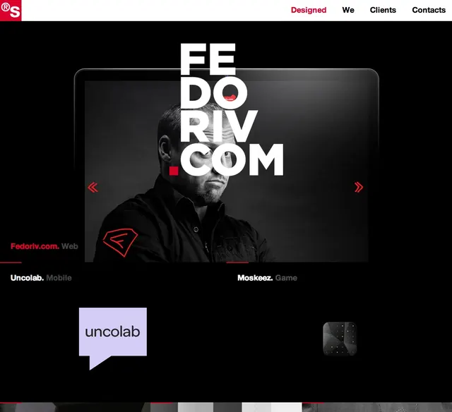 Unolab Portfolio Showcase, dark-mode, minimal, dark