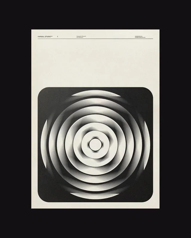 Concentric Circle Graphic, minimal, geometric, monochrome