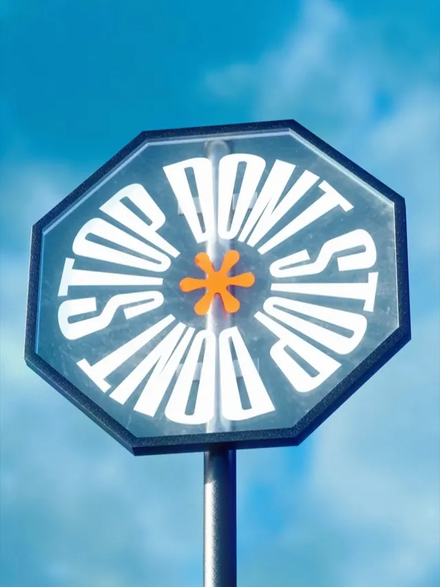 Stop Sign Graphic, minimal, geometric, high-contrast