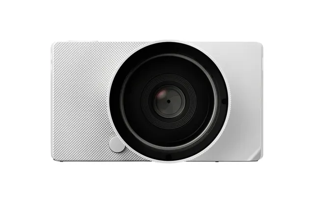 Silver Compact Camera, minimal, corporate-clean, light