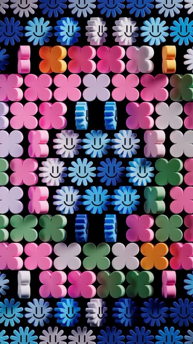 Abstract Geometric Pattern Grid, geometric, abstract, vibrant