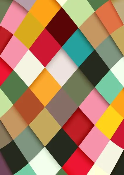 Geometric Color Grid, geometric, flat, vibrant