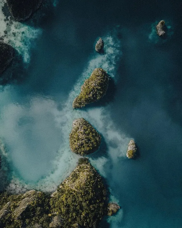 Aerial Coastal Landscape, organic, photographic, cool
