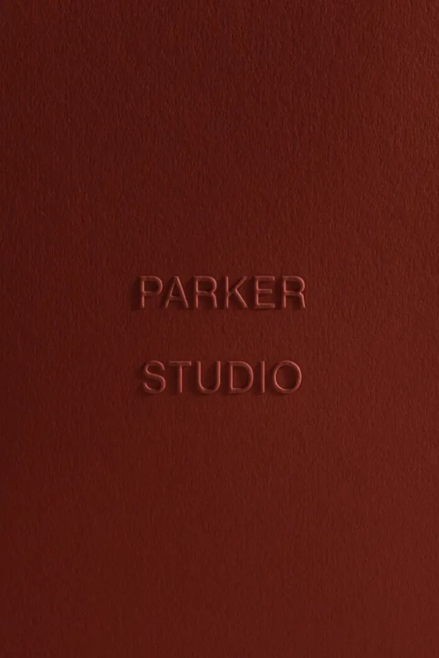 Parker Studio Embossed Logo, minimal, luxury, dark
