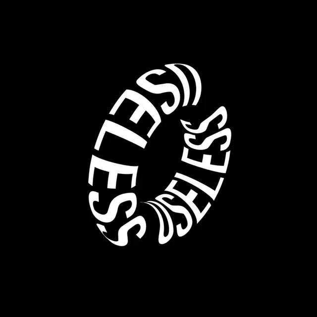 Circular Wordmark Design, brutalist, monochrome, high-contrast