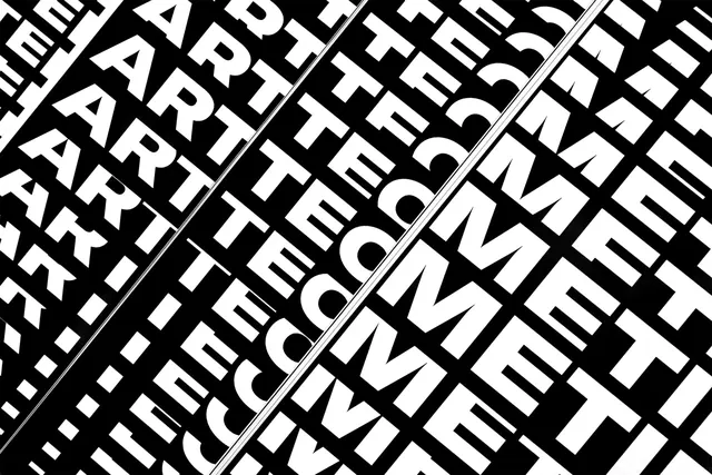 Typography Pattern Composition, brutalist, maximalist, high-contrast