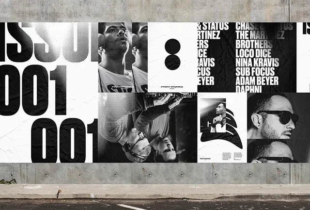 Swiss-Style Editorial Collage, swiss, brutalist, monochrome