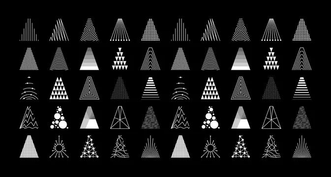 Geometric Triangle Pattern, minimal, geometric, monochrome
