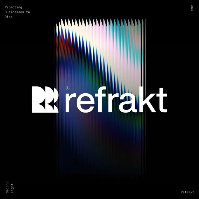 Refrakt Identity System, brutalist, abstract, dark
