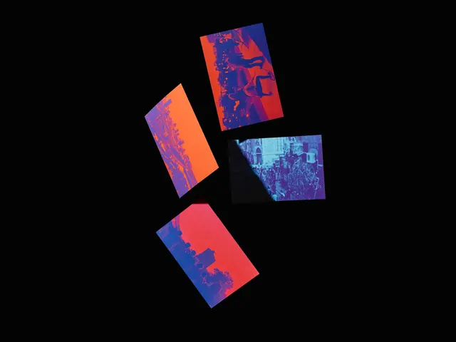 Abstract Geometric Collage, maximalist, brutalist, vibrant