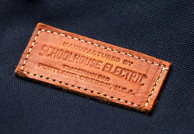 Leather Patch Branding, minimal, technical, earthy