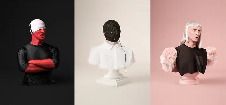Fashion Mannequin Triptych, minimal, editorial, high-contrast