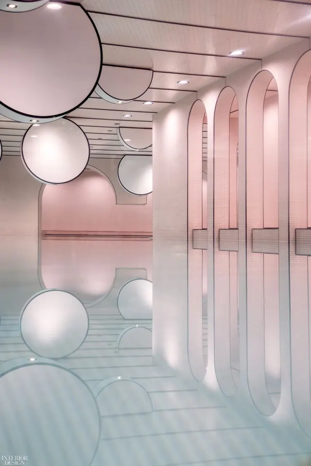 Abstract Architectural Interior Render, minimal, glassmorphism, light