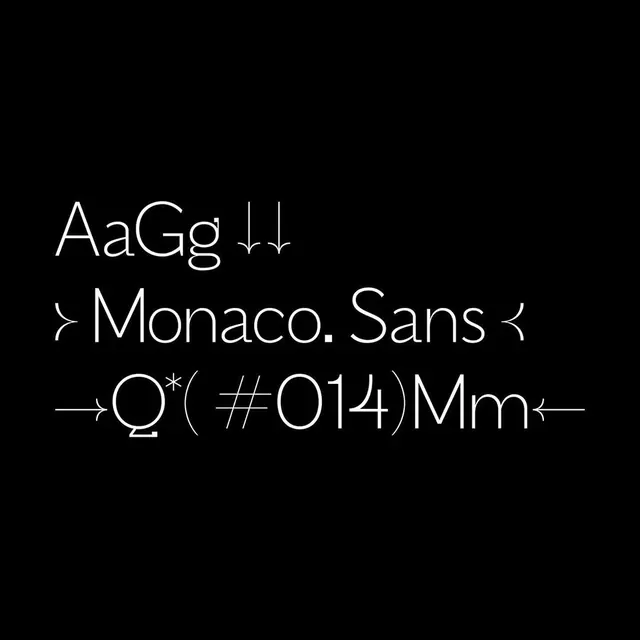 Monaco Sans Type Specimen