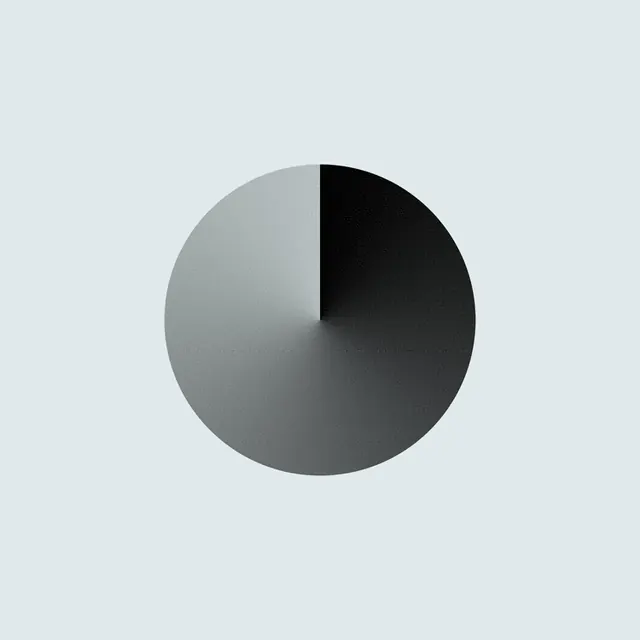 Circular Gradient Graphic, minimal, geometric, monochrome