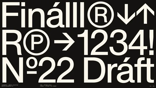 Typography and Symbol Composition, brutalist, monochrome, high-contrast