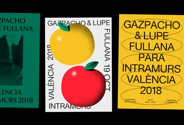 Garzapacho & Lupe Identity, minimal, geometric, high-contrast