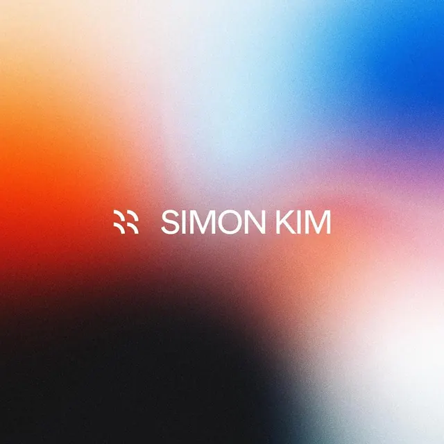 Simon Kim Identity, minimal, gradient-heavy, vibrant