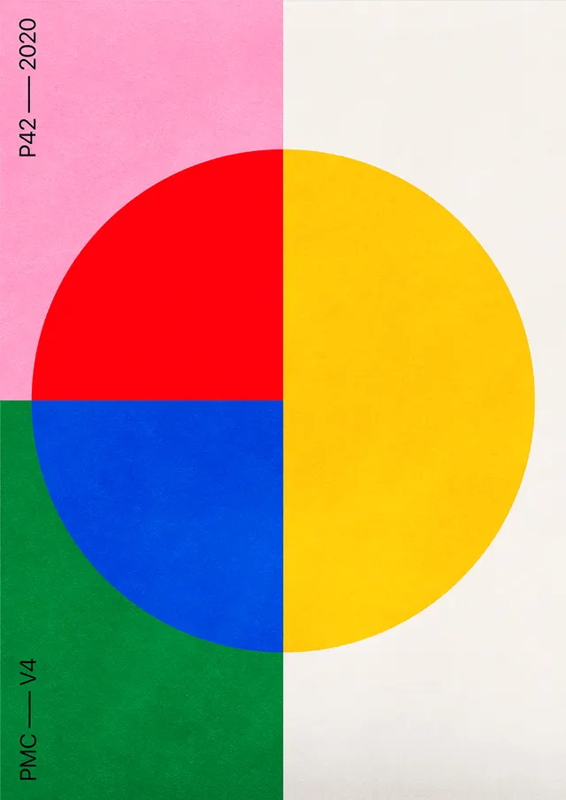 Geometric Color Block Composition, minimal, swiss, vibrant